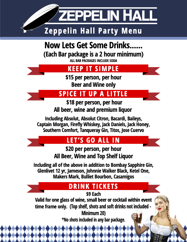 ZH Drinks - Zeppelin Hall